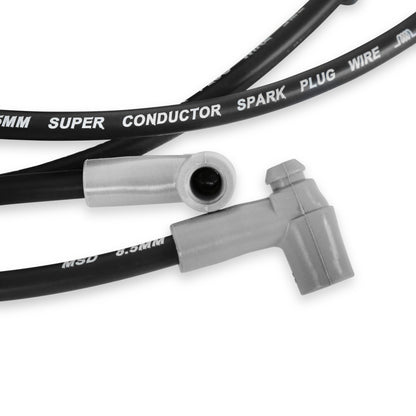 8.5mm Super Conductor Wire set for SBC Sprintcar, Close Fit, in Black - Photo - out of package Back