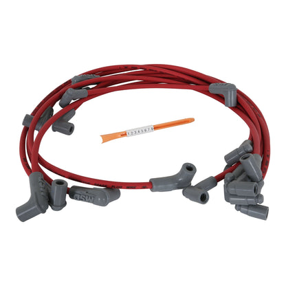 WIRE SET,8.5, CHEVY SPRINTCAR,CLOSE FIT - Red Super Conductor Wire Set, Chevy Sprint Car