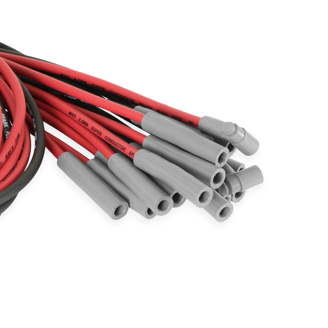 Jeu de câbles, 8,5 mm, double connecteur Hemi, Pro - Jeu de câbles Hemi double connecteur, conducteur rouge et noir 8,5 mm