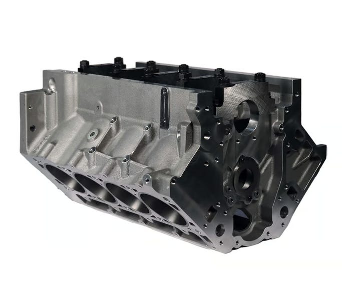 Dart LS Next Aluminum Block - 4.125" Bore - Cleveland Mains - 1/2" Studs