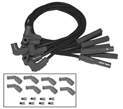 Wire Set, SC Black, Gen III LS-1/6, Univ - Universal Super Conductor Spark Plug Wire Set LS Engines