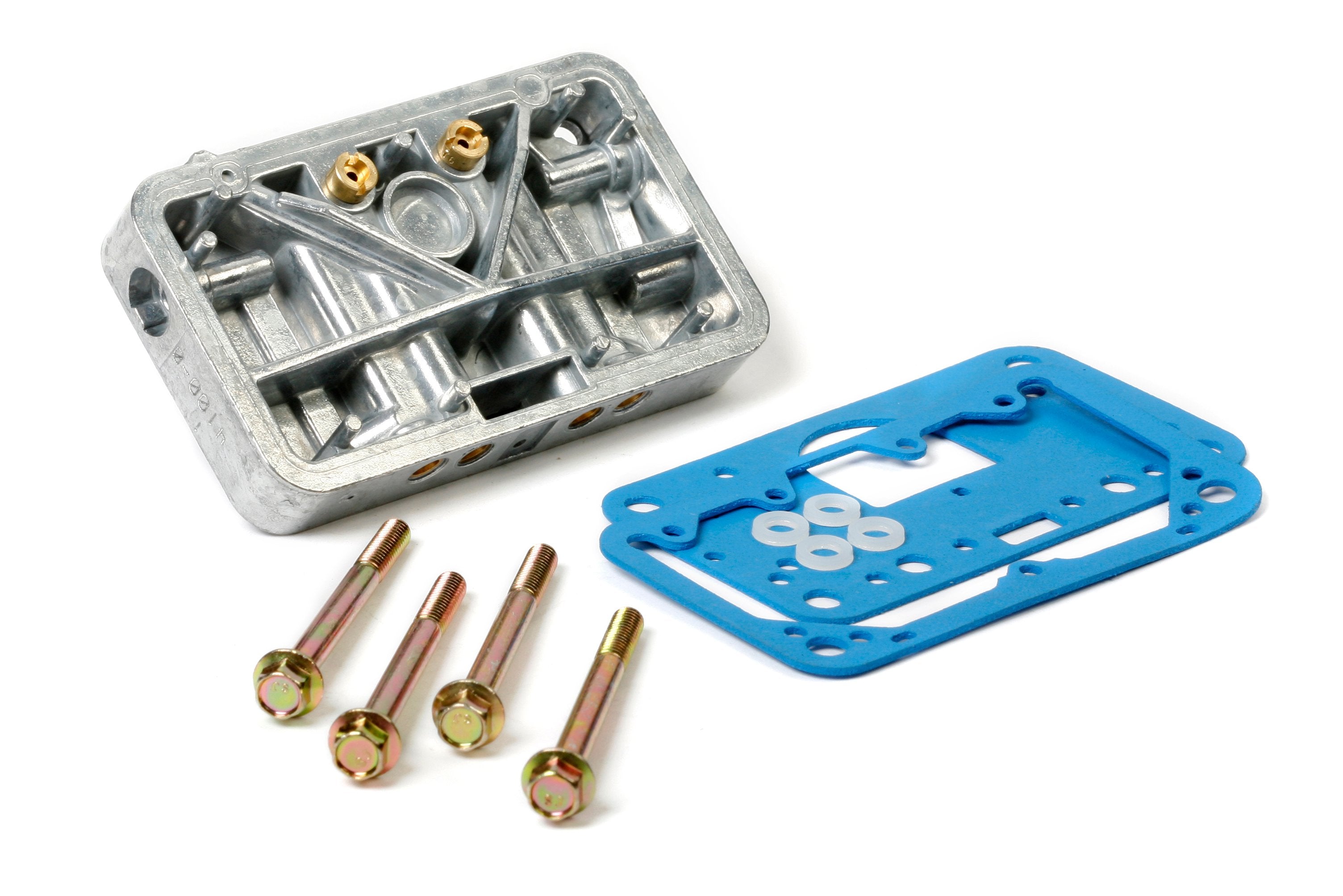 Secondary Metering Block Conversion Kit - Shiny Aluminum - Photo - Primary Front