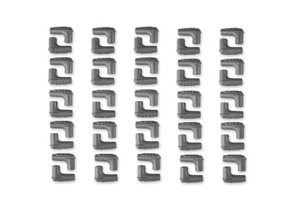 Cache-bougies d'allumage à 90°, silicone gris, lot de 50 - Cache-bougies avec logo à 90°, silicone gris, lot de 50