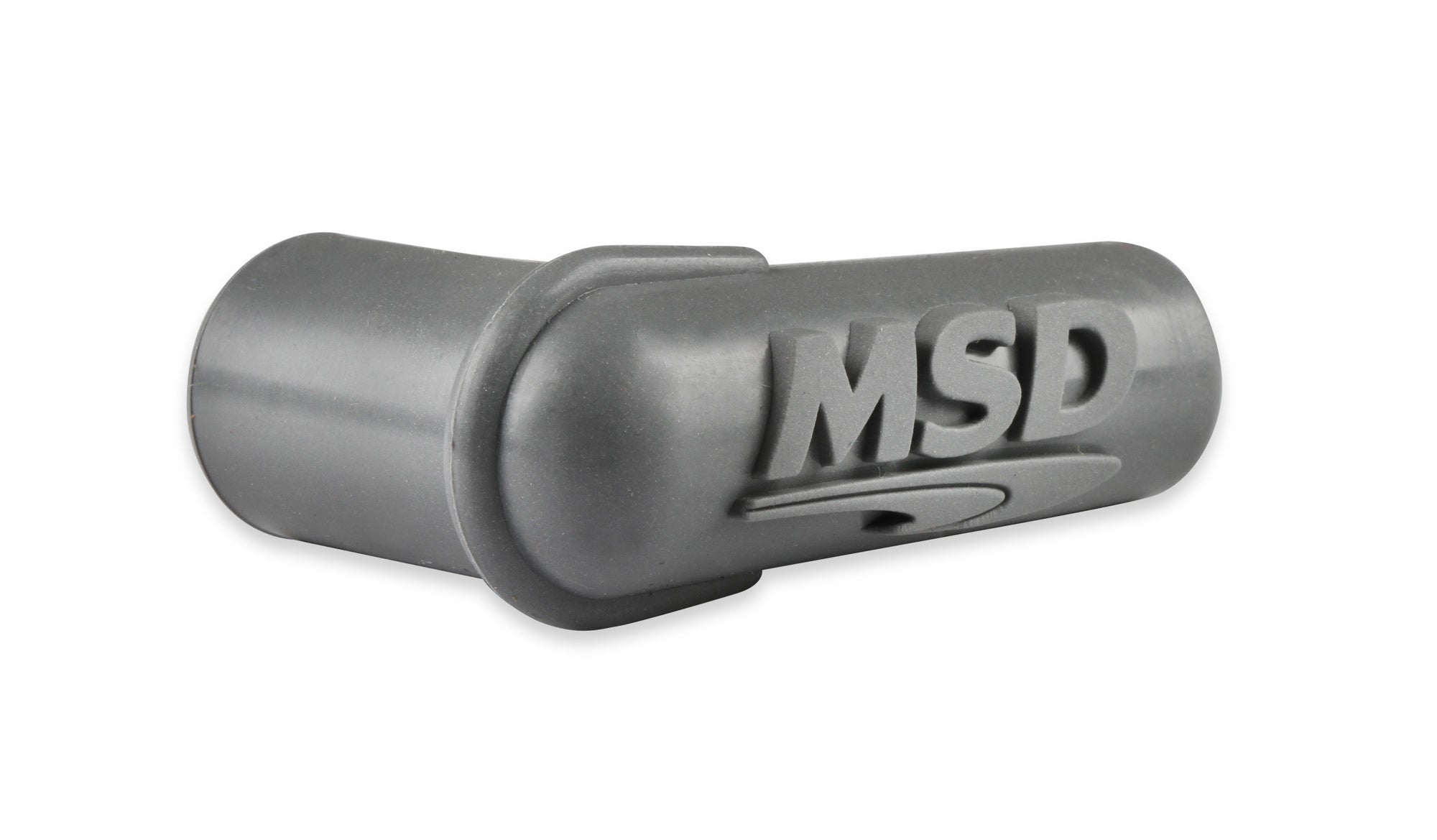 Boots, 90 Degree Logo Spark Plug, Gray Silicone 50EA - Photo - out of package Back