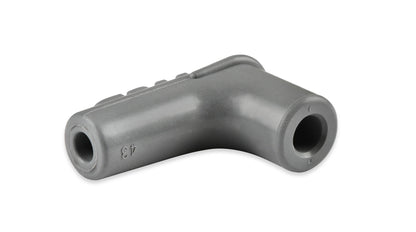Boots, 90 Degree Logo Spark Plug, Gray Silicone 50EA - Photo - out of package Top