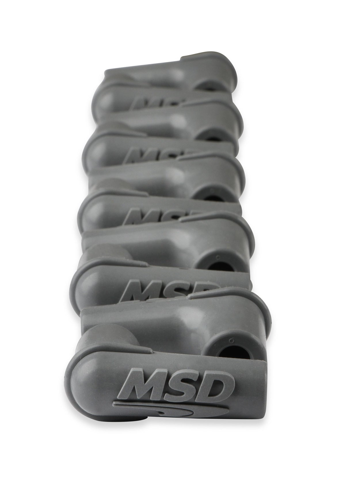 Boots, 90 Degree Logo Spark Plug, Gray Silicone 50EA - Photo - out of package Bottom
