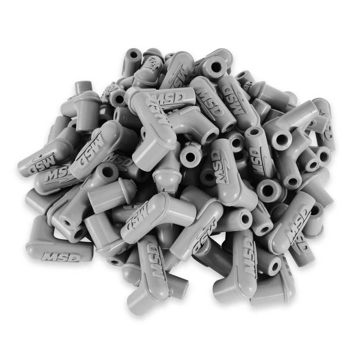 90° Spark Plug Boot, Gray Silicone, 100each - Photo - out of package Top