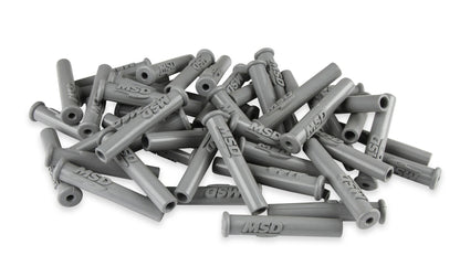 Bottes droites en silicone gris, lot de 50 - Bottes droites avec logo en silicone gris, lot de 50