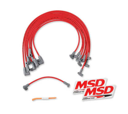 WireSet SC SB Chevy w/HEI Cap below mfld - Super Conductor 8.5mm Spark Plug Wire Set, Small Block Chevy with HEI Cap