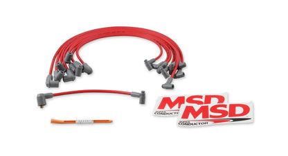 WireSet SC SB Chevy w/HEI Cap below mfld - Super Conductor 8.5mm Spark Plug Wire Set, Small Block Chevy with HEI Cap