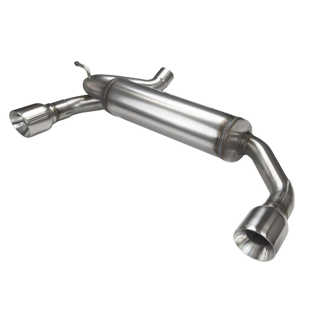 OEM x 2-1/2" Axle-Back Exhaust - 2-1/2" Axle-Back w/SS Tips. 2007-2018 Jeep Wrangler JK.