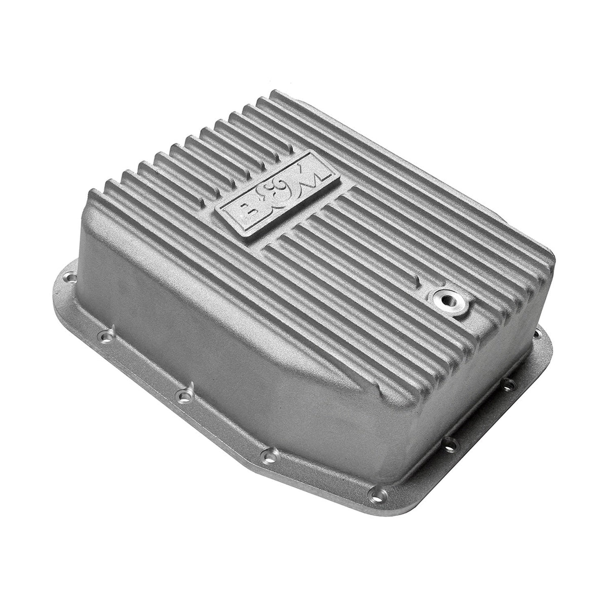 B&M Hi-Tek Deep Transmission Pan -  Aluminum - Photo - out of package Left