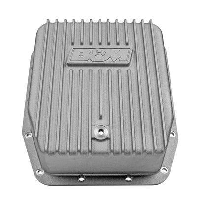 B&M Hi-Tek Deep Transmission Pan -  Aluminum - Photo - out of package Angle
