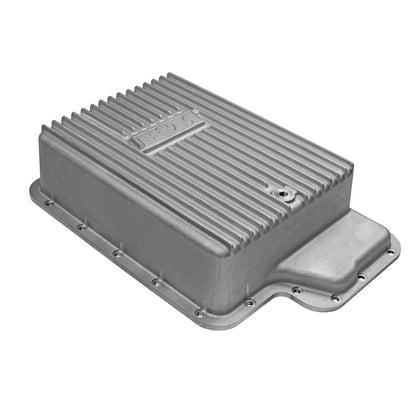B&M Hi-Tek Deep Transmission Pan -  Aluminum - Photo - out of package Left
