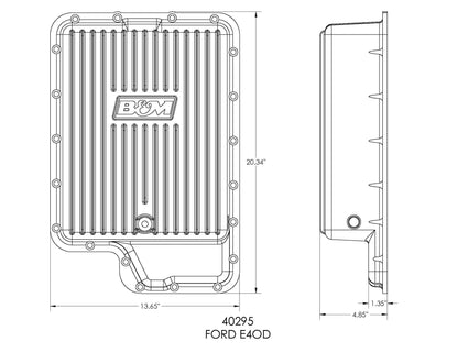 B&M Hi-Tek Deep Transmission Pan -  Aluminum - Photo - out of package Right