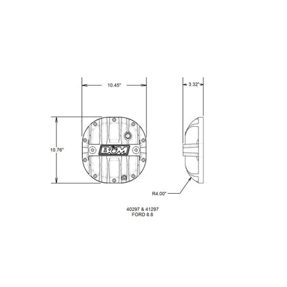 B&M Hi-Tek Aluminum Differential Cover for Ford 8.8-inch - Photo - out of package Back