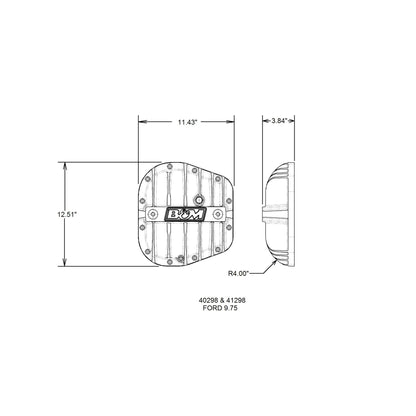 B&M Hi-Tek Aluminum Differential Cover for Ford 9.75-inch - Photo - out of package Back