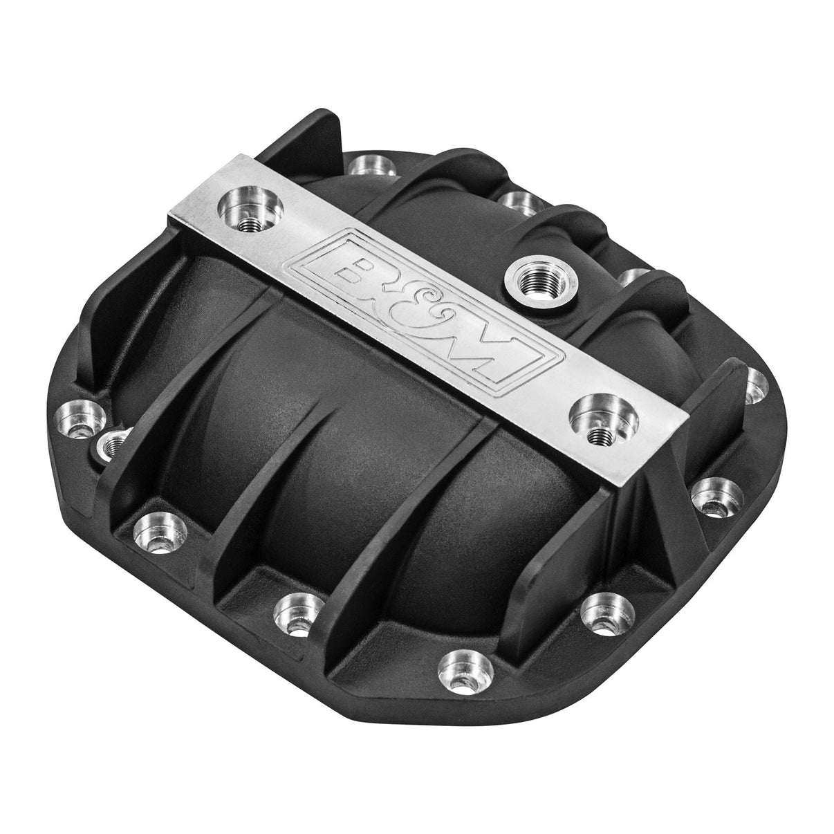 B&M Hi-Tek Aluminum Differential Cover for Ford Super 8.8 - Black - Photo - out of package Right
