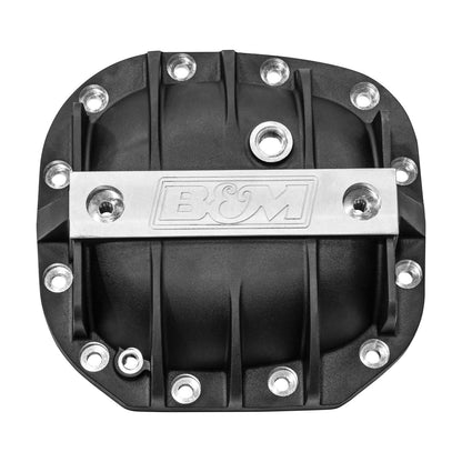 B&M Hi-Tek Aluminum Differential Cover for Ford Super 8.8 - Black - Photo - Primary Front