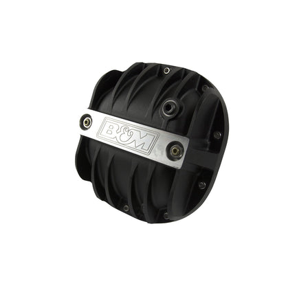 B&M Hi-Tek Aluminum Differential Cover for Ford 8.8-inch - Black - Photo - Primary Front