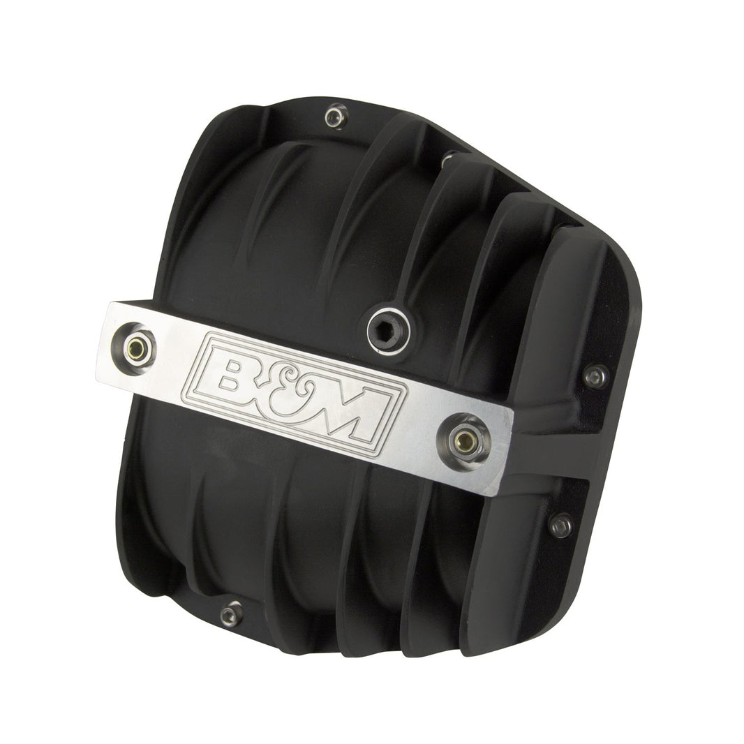 10-21 DIFF COVER FORD 9.75" BLACK - B&M Hi-Tek Aluminum Differential Cover for Ford 9.75-inch - Black