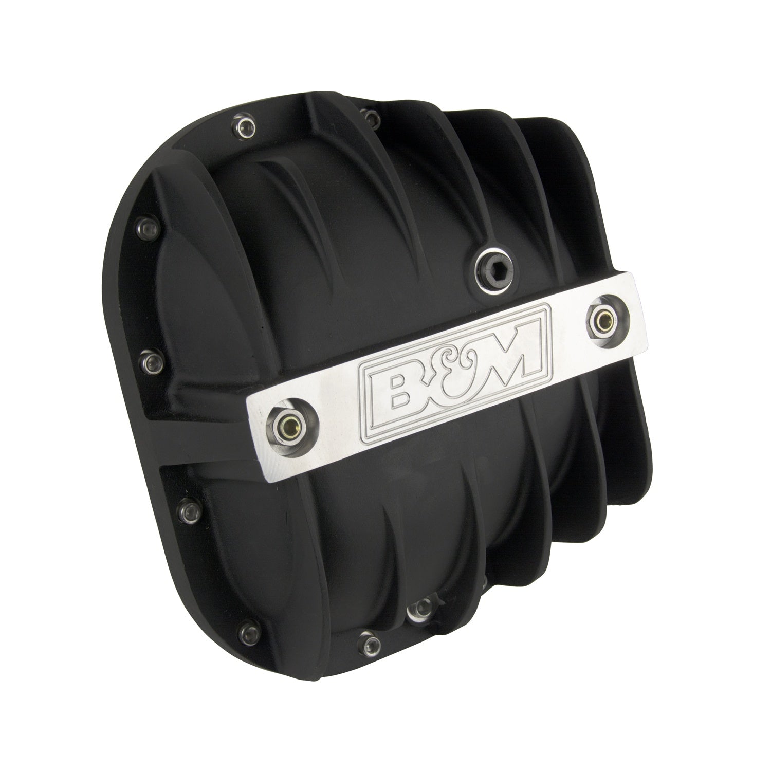 B&M Hi-Tek Aluminum Differential Cover for Ford 9.75-inch - Black - Photo - out of package Right