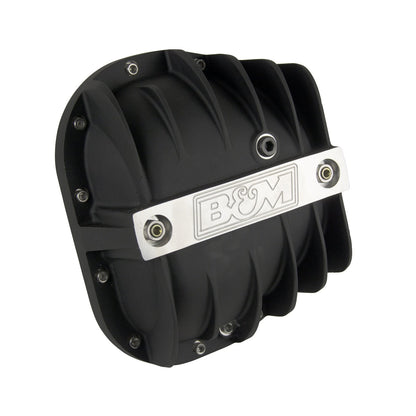 10-21 DIFF COVER FORD 9.75" BLACK - B&M Hi-Tek Aluminum Differential Cover for Ford 9.75-inch - Black