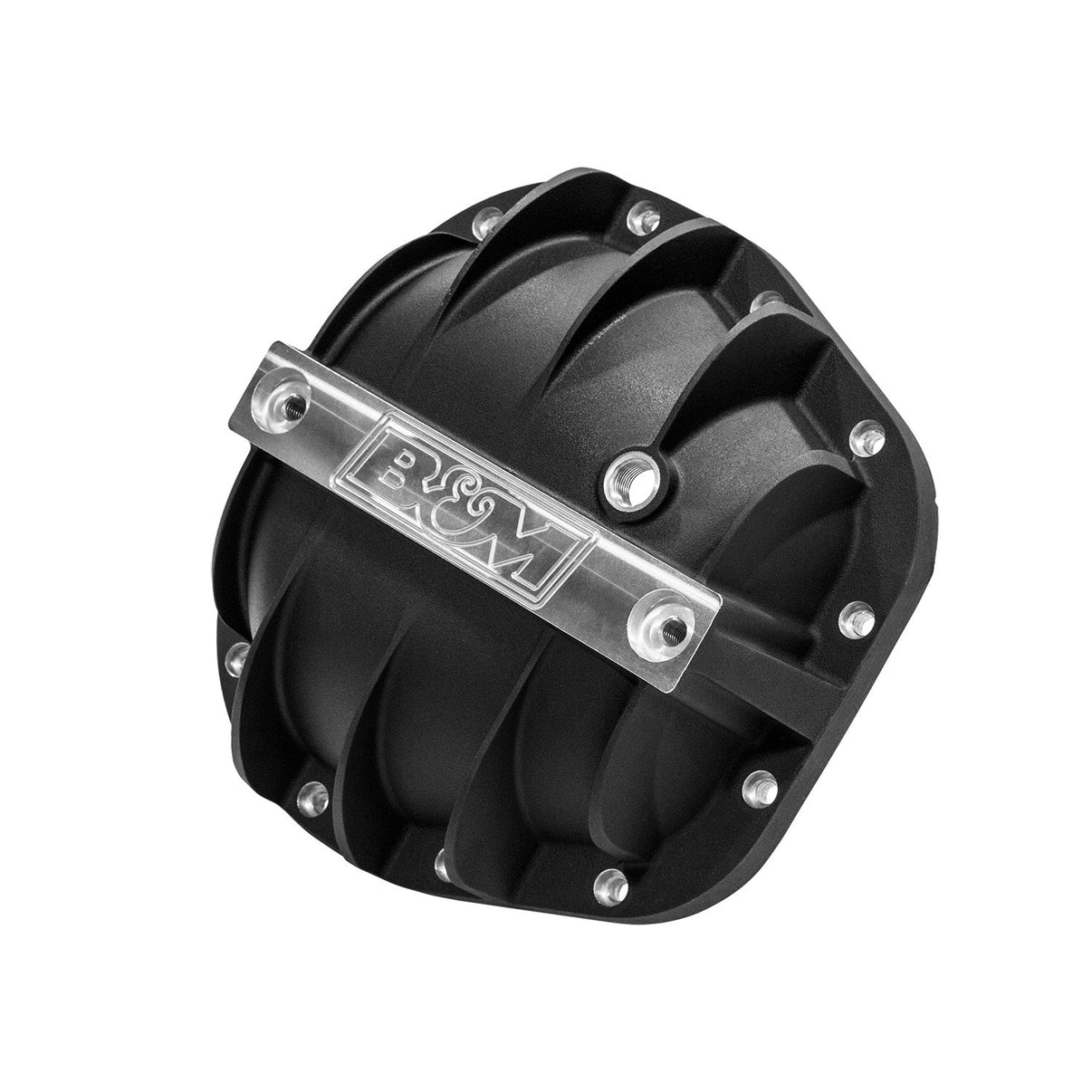 B&M Hi-Tek Aluminum Differential Cover for Sterling 10.25/10.5-inch - Black - Photo - Primary Left