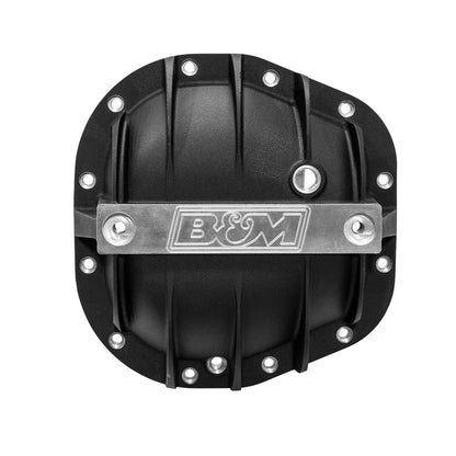 B&M Hi-Tek Aluminum Differential Cover for Sterling 10.25/10.5-inch - Black - Photo - out of package Back