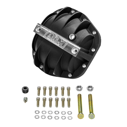 B&M Hi-Tek Aluminum Differential Cover for Sterling 10.25/10.5-inch - Black - Photo - out of package Top