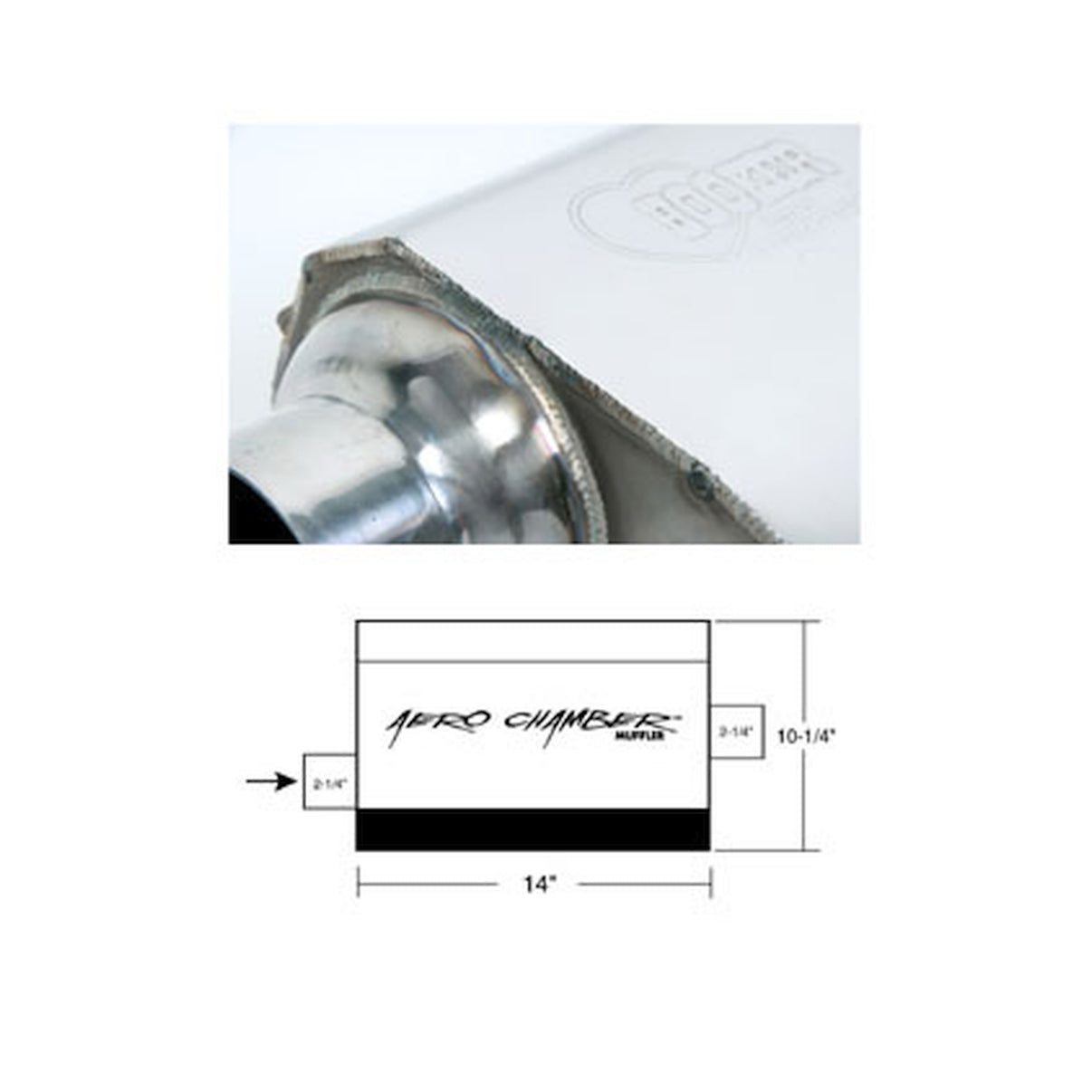 Hooker Aero Chamber Muffler - Photo - out of package Left