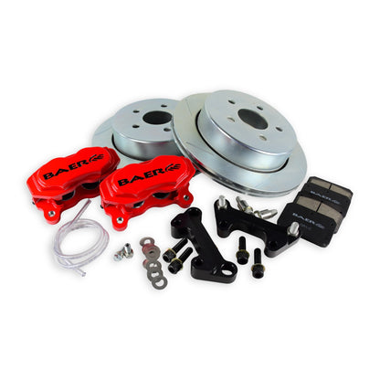 13" SS4 R Brk Kit S Slot/Zinc - Baer Brakes 13" SS4 Rear Brake Kit, Silver, Slot/Zinc