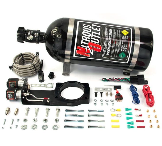 Nitrous Outlet 2014 LT1 Corvette Hardline Plate System - 50-200HP - 15LB Bottle