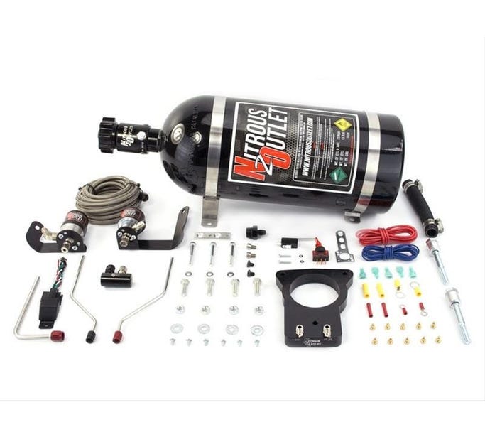 Nitrous Outlet 78MM - 97-04 Corvette Hardline Plate System - 50-200HP - 12LB Bottle
