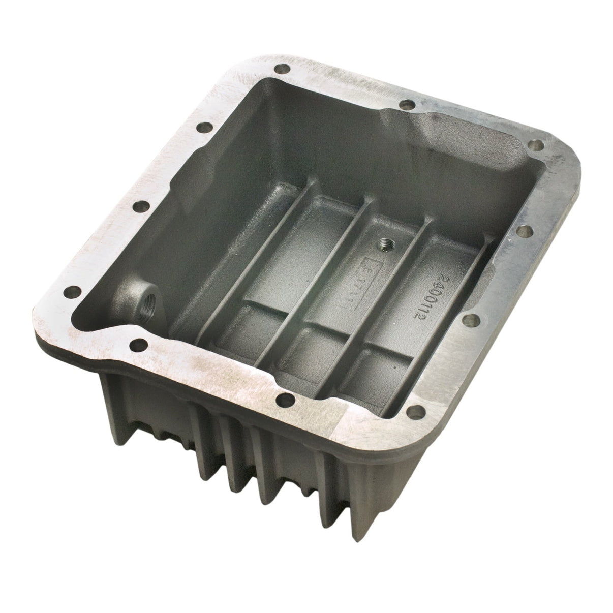 B&M Hi-Tek Deep Transmission Pan -  Aluminum - Photo - out of package Left