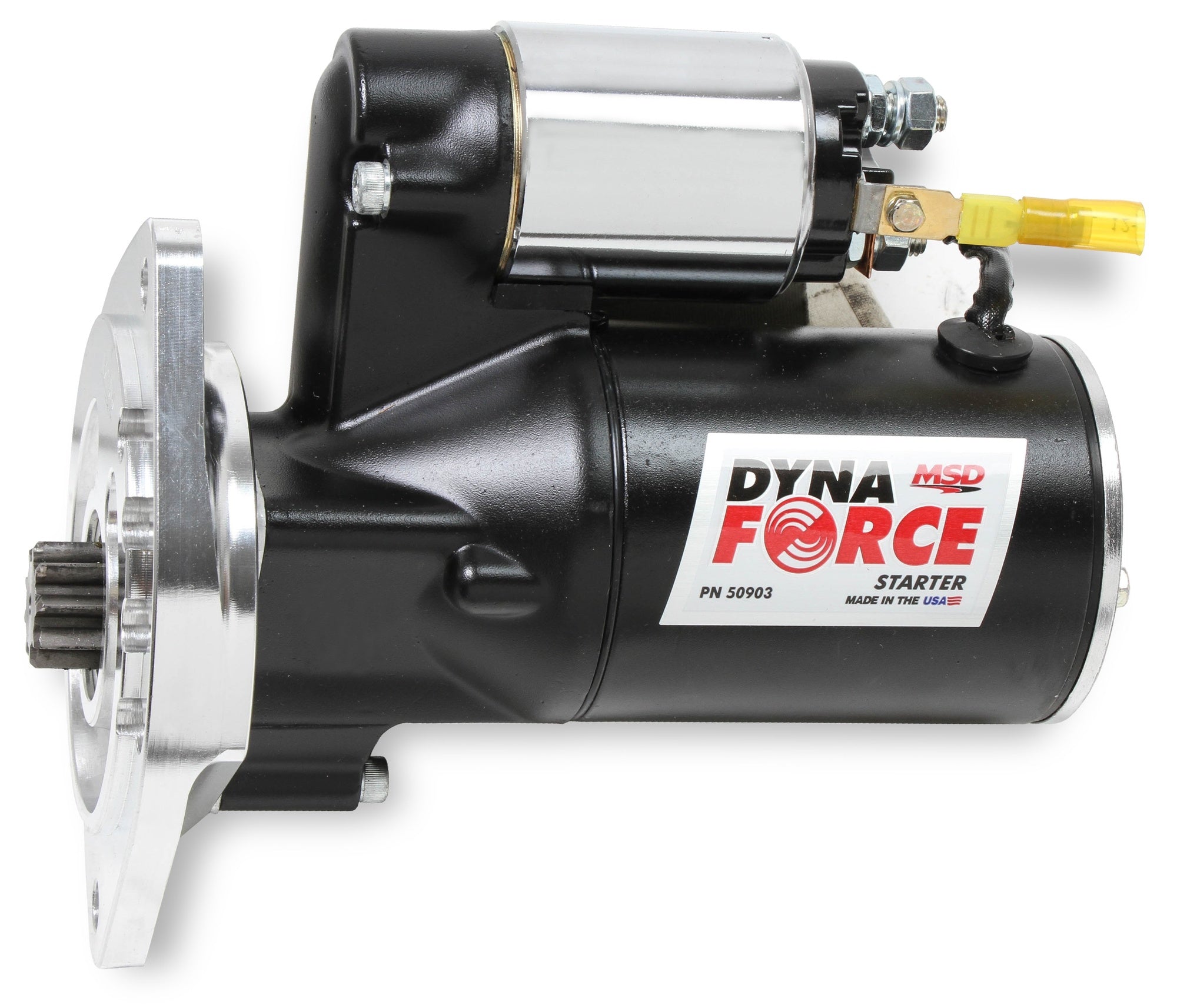MSD DynaForce Starter - High Torque - Black - 3/4" Depth Ring Gear - Photo - Primary Right