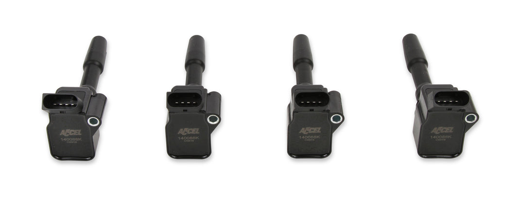 Bobines d'allumage Accel - Moteurs VW/Audi 1.8/2.0L (2014-2019), lot de 4, noires