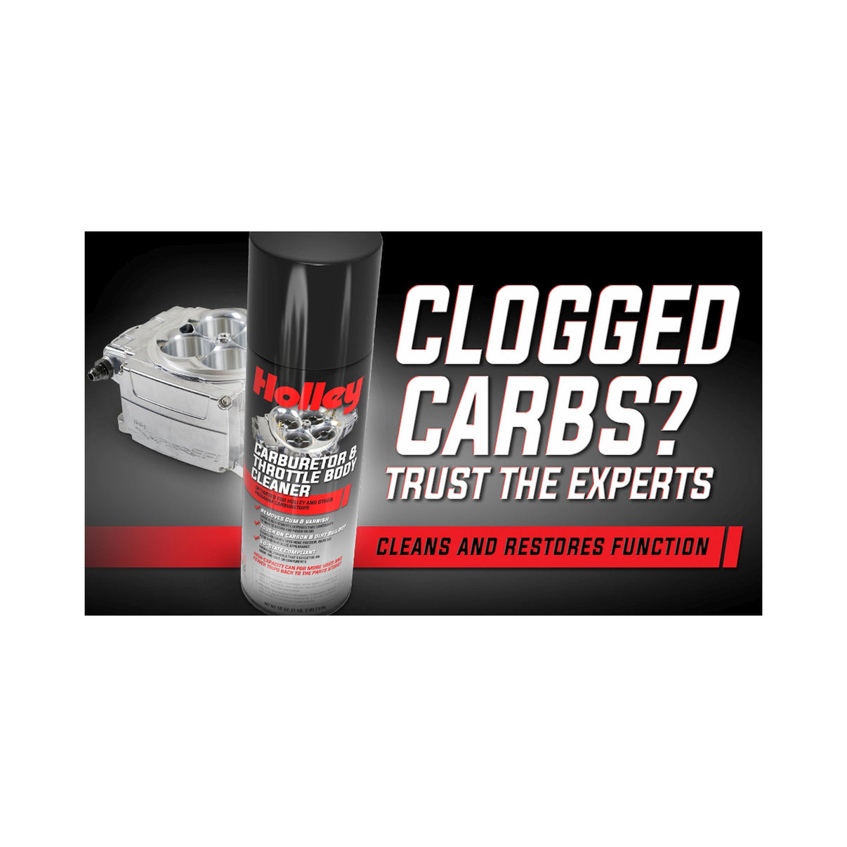HOLLEY Carburetor & Throttle Body Cleaner Spray, 18oz Can - Photo - out of package