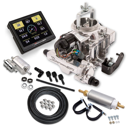 SNIPER BBD, POLERET, MASTERKIT - Holley Sniper EFI BBD Master Kit til 1971-1986 Jeep CJ - Shiny