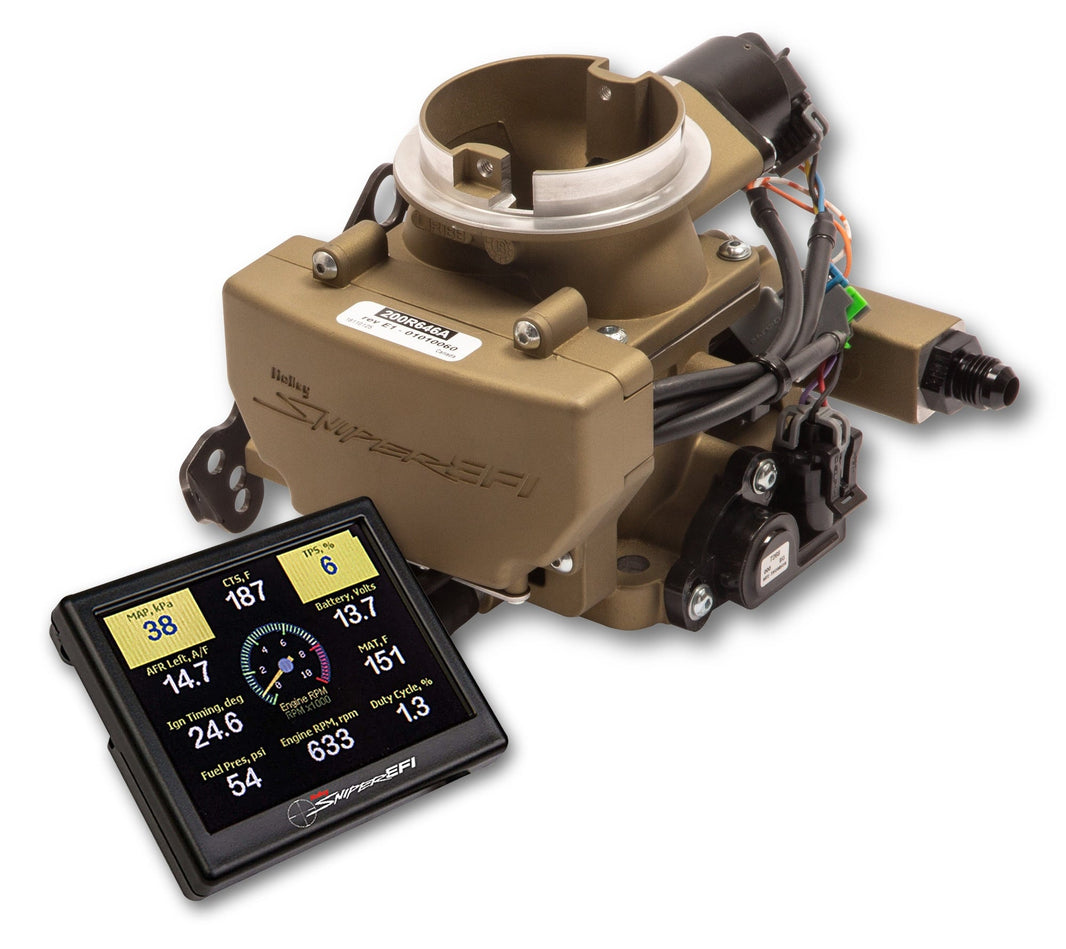 Carburateur Holley Sniper EFI 2GC petit alésage, or - Or classique