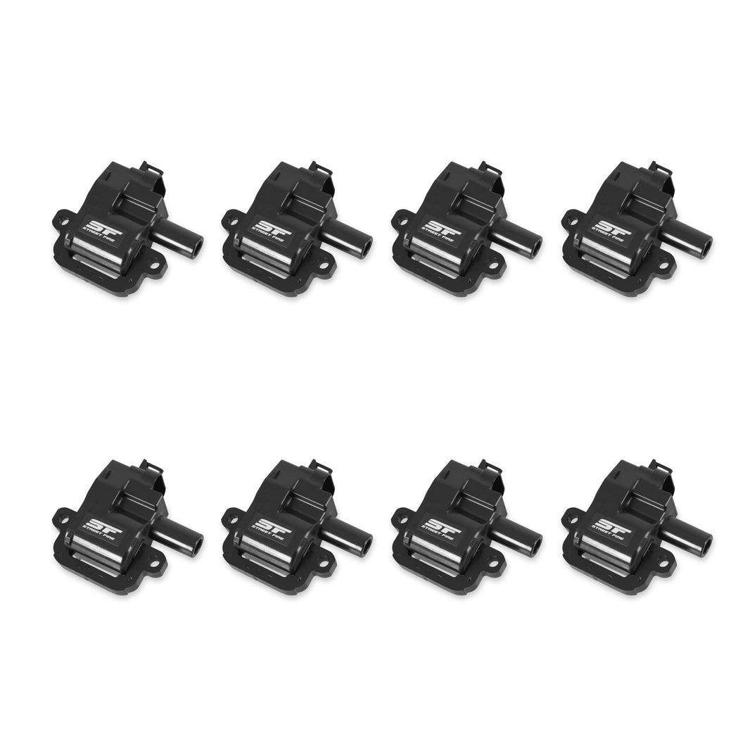 Coils, SF, GM 98-06 (LS-1/6), 8-Pack - Street Fire Ignition Coils 1998-2006 GM LS1/LS6 engines, Black, 8-Pack