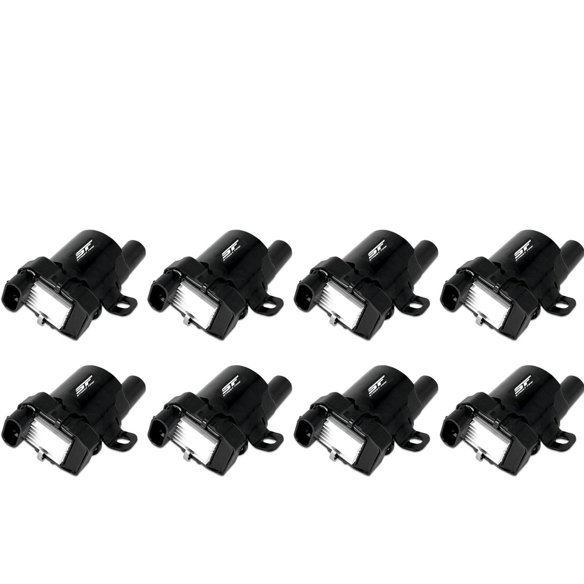 Street Fire Ignition Coils 1999-2007 GM L-Series Truck engines, Black, 8-Pack - Photo - Primary Top