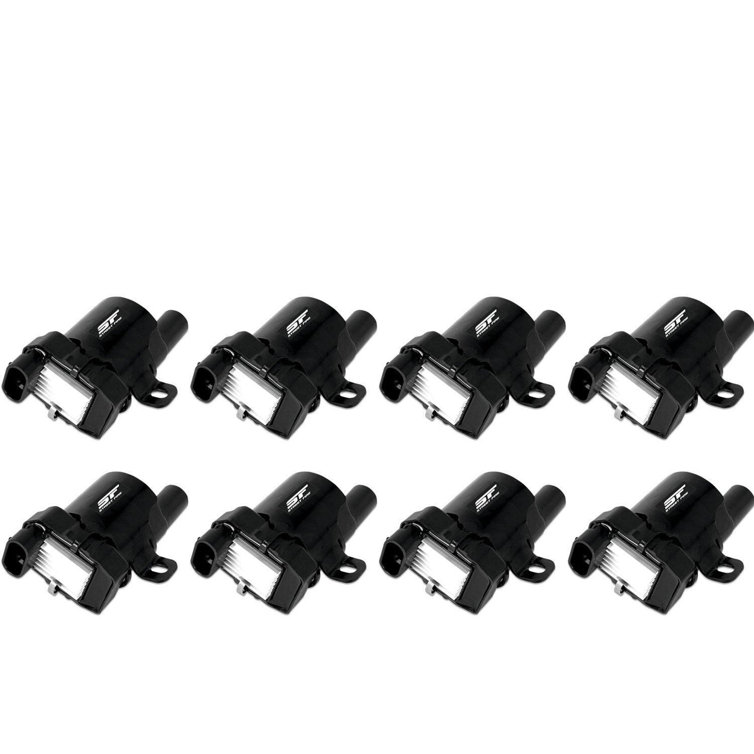 Street Fire Ignition Coils 1999-2007 GM L-Series Truck engines, Black, 8-Pack - Photo - Primary Top