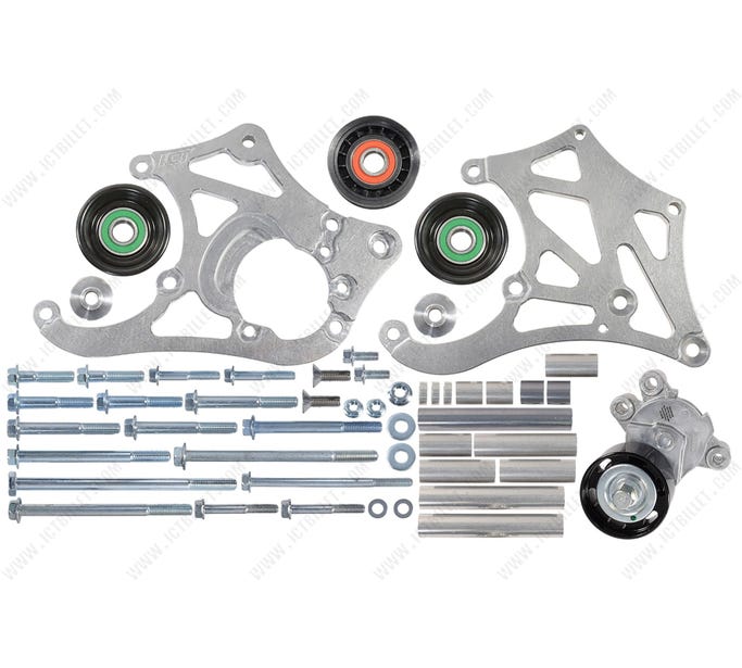 ICT Billet LSA Supercharger AC Bracket Kit -551135-3-7176