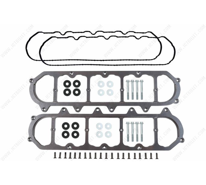 ICT Billet Valve Cover Adapters - GEN V LT Cylinder Heads to LS Valve Covers - 551326