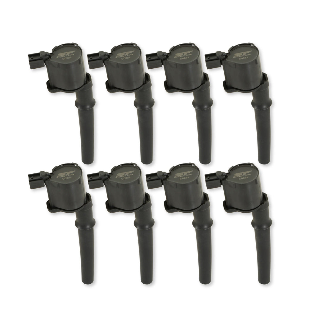 Coils,SF,Ford 4.6/5.4L 4-Valve 99-14 8Pk - Street Fire Ignition Coils 1999-2014 Ford 4.6L/5.4L 4-valve engines, - Black. 8-Pack