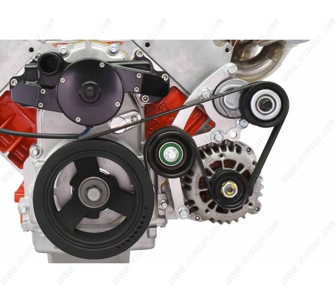 ICT Billet Low Mount Alternator Bracket W/Tensioner - LS1 Camaro - 551667EWP-2