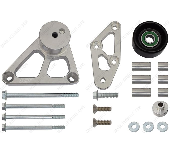 ICT Bracket - LS Truck 6 Rib LSA Supercharger Tensioner / Idler Bracket Kit