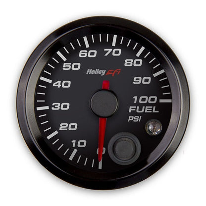 Holley EFI Fuel Pressure Gauge - Fuel Pressure - Standard 2-1/16" size - CAN - 0-100 PSI - Black
