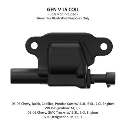5TH GEN LS REMOTE COIL RELOCATION BRACKE - Holley EFI Ignition Coil Remote Relocation Bracket, Black Finish, Pair